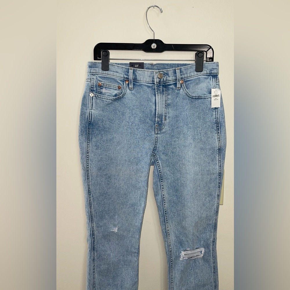 Gap Vintage Slim Mid Rise Slim Stretch Denim Distressed Jeans Pant Size 30. NWT - Picture 15 of 17